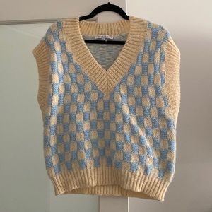 English Factory Checker Knit Vest